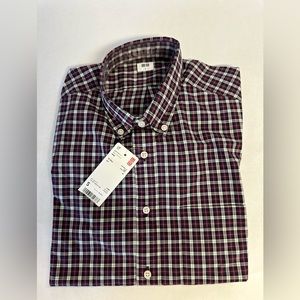Uniqlo men’s long sleeve check print shirt